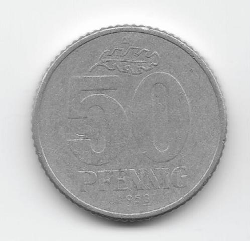 DDR 50 pfennig 1958 KM# 12.1, Postzegels en Munten, Munten | Europa | Niet-Euromunten, Losse munt, Duitsland, Verzenden
