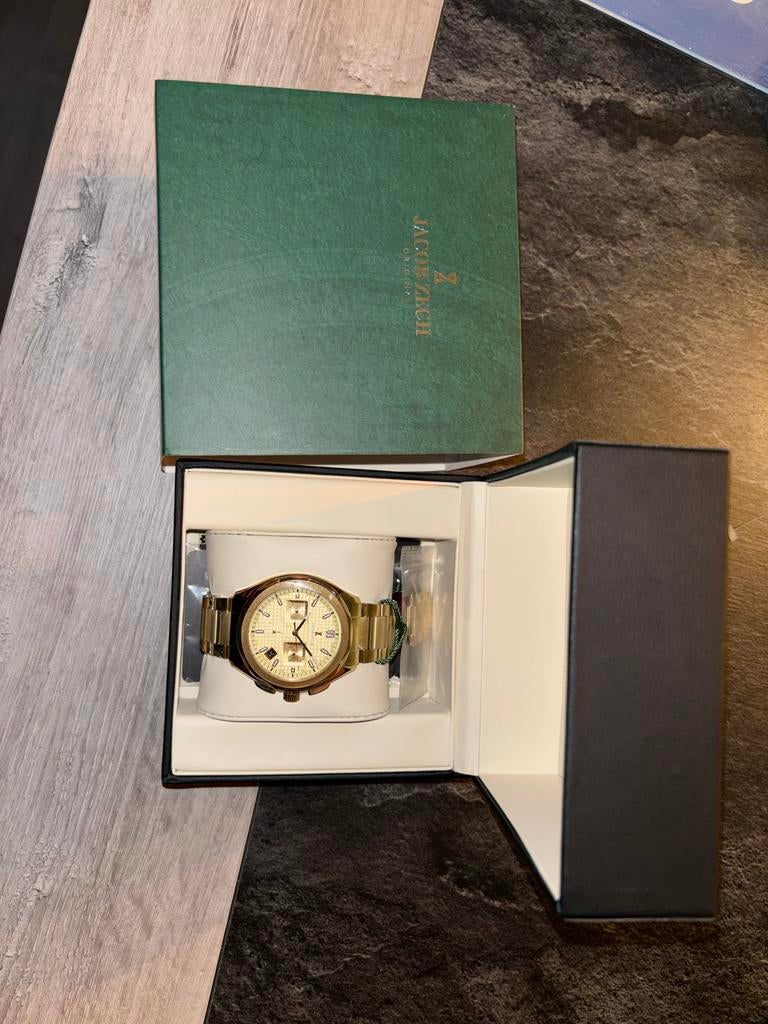 Jacob Zech Z15.1600.003 Herenhorloge - Gouden Look, Overige merken, Staal, Staal, Polshorloge