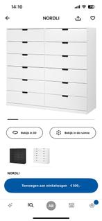 Nordli ladenkast ikea, Huis en Inrichting, Kasten | Ladekasten, Ophalen, 5 laden of meer, 150 tot 200 cm, Zo goed als nieuw