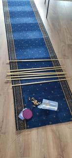 Zeer mooie wollen Wilton traploper met messing roedes, Ophalen of Verzenden, Zo goed als nieuw, Rechthoekig, 200 cm of meer
