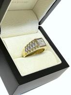 Gouden Heren Ring President Carré Geslepen Cubic Zirkonia