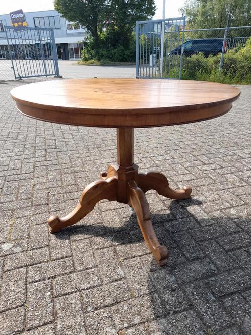 Antieke ronde eiken eettafel doorsnee 105 cm, Antiek en Kunst, Antiek | Meubels | Tafels, Ophalen