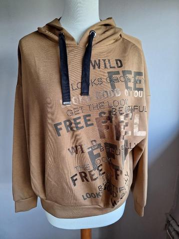 Nieuwe zachte bruine sweater print van Monari, maat M/40 beschikbaar voor biedingen