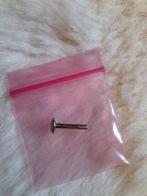 Titanium labret piercing base, 10mm lang, 1.2mm dik, Ophalen of Verzenden, Nieuw, Overige materialen, Oor- of Traguspiercing