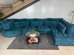 GRATIS LEVERING Luxe Ribstof U-bank 440x220x140 GEREINIGD, 300 cm of meer, Ophalen of Verzenden, Zo goed als nieuw, 150 cm of meer