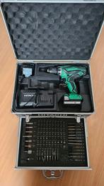 Hitachi Accu Schroefboormachine 14.4V + 2 Accu's + Bitset, Ophalen of Verzenden, Gebruikt, Minder dan 400 watt, Boor- en Schroefmachine