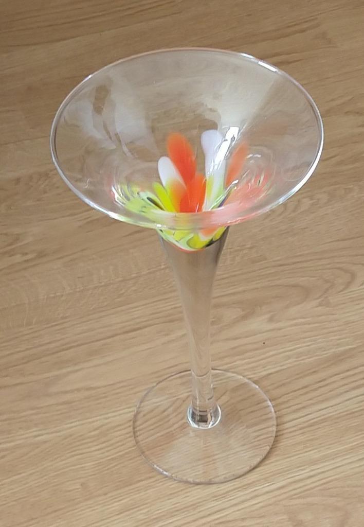 trompetvaas glas LSA, volgnr 17, Huis en Inrichting, Woonaccessoires | Vazen, Zo goed als nieuw, Overige kleuren, Minder dan 50 cm