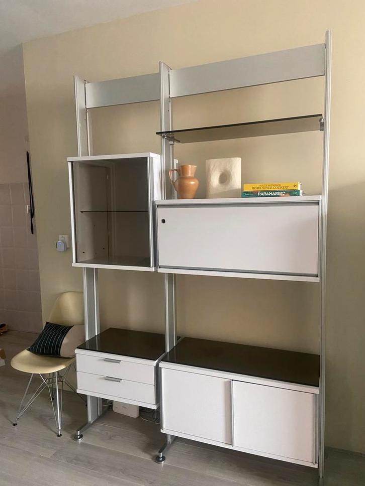 Vintage Modulaire Kast met Spiegel, Huis en Inrichting, Kasten | Wandmeubels, Gebruikt, 150 tot 200 cm, Minder dan 150 cm, 25 tot 50 cm