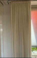 Vitrage ecru met haakje 2 delen van 250x250, Overige kleuren, 200 cm of meer, Ophalen of Verzenden, Zo goed als nieuw
