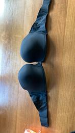 Strapless zwarte bh voor diep decolleté 75b, Kleding | Dames, Ophalen of Verzenden, Zwart, BH