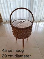 Schattig vintage mandje, Huis en Inrichting, Ophalen, Gebruikt, Mand, Rond