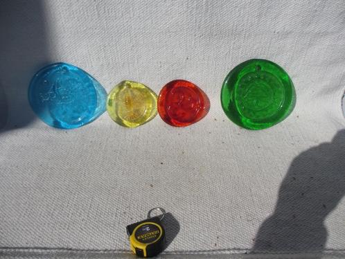 4 stuks Holmegaard- Suncatcher - Michael Bang jaren 60, Antiek en Kunst, Antiek | Glas en Kristal, Ophalen of Verzenden