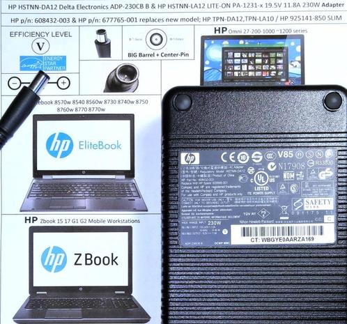 Elitebook 8440w 8460w 8530w 8540w 8560w 19.5V 230W Adapter, Computers en Software, Laptop-opladers, Nieuw, Ophalen of Verzenden