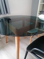 Tafelblad van gehard glas 120 cm, Huis en Inrichting, Tafels | Eettafels, Ophalen, Rond, 100 tot 150 cm, 100 tot 150 cm