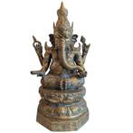 Ganesha met gekroonde Boeddha – oud verguld brons LOT 152