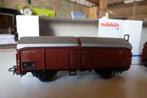 Marklin H0 2 schuifdak wagons, Wisselstroom, Verzenden, Wagon, Zo goed als nieuw