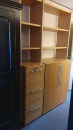 Degelijke boekenkast met een archiefkast, Huis en Inrichting, Kasten | Boekenkasten, 25 tot 50 cm, 100 tot 150 cm, Gebruikt, 200 cm of meer