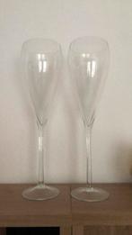 2 glazen vazen type wijnglas 60 cm hoog, Ophalen of Verzenden, Zo goed als nieuw