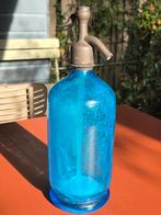 Antieke blauwe sifonfles, Antiek en Kunst, Antiek | Glas en Kristal, Ophalen of Verzenden