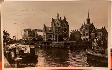 Kaart Zaandam Gezicht op de Sluizen met Oude Havenkantoor