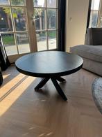 Mat Zwarte Ronde Salontafel - 100cm, Huis en Inrichting, Tafels | Salontafels, Ophalen, Rond, Zo goed als nieuw, Metaal