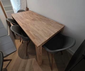 Massief eiken eettafel uitschuifbaar 180/270x85cm beschikbaar voor biedingen