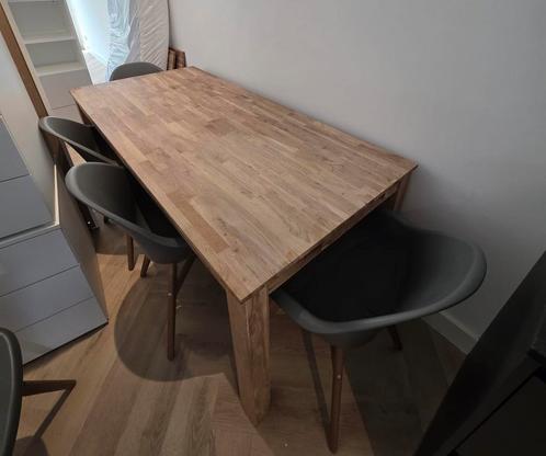 Massief eiken eettafel uitschuifbaar 180/270x85cm, Huis en Inrichting, Tafels | Eettafels, Gebruikt, 50 tot 100 cm, 200 cm of meer