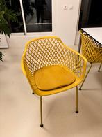 4 gele Quinn eetkamerstoelen, Ophalen, Kunststof, Overige kleuren, Zo goed als nieuw