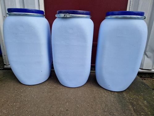 Te koop kunststof grijze tonnen 70 liter voerton voer schoon, Dieren en Toebehoren, Dierenvoeding, Verzenden