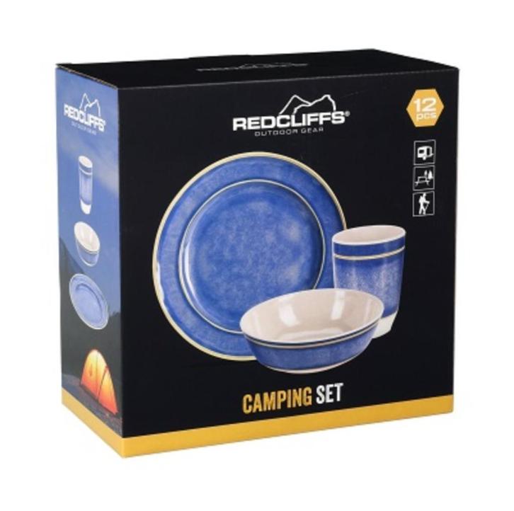 Melamine Kampeer servies 12-delige NU € 19.99, Caravans en Kamperen, Kampeeraccessoires, Nieuw, Ophalen of Verzenden
