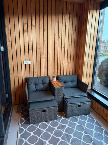 Loungeset 2-zits met Tafel & Voetensteun Buitenstoelen beschikbaar voor biedingen