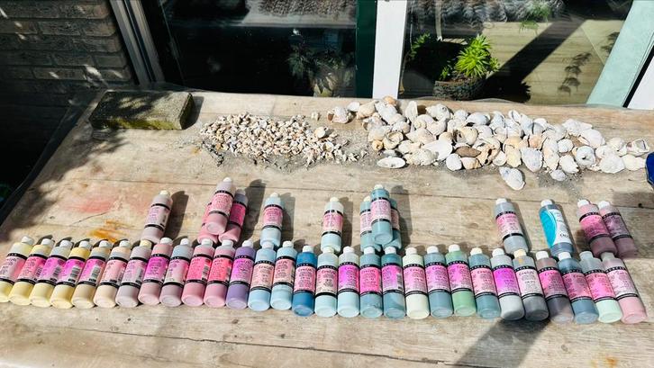 Duncan onderglazuur 28 kleuren, 42 flessen, Hobby en Vrije tijd, Pottenbakken, Zo goed als nieuw, Ophalen of Verzenden