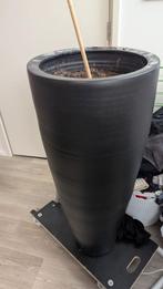 Grote zwarte bloempot, Ophalen, Kunststof, Gebruikt, 40 cm of meer