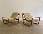2x Vintage Swedese fauteuil door Yngve Ekström, Huis en Inrichting, Fauteuils, Ophalen, Gebruikt, 75 tot 100 cm, Design Loves You