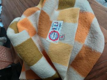Vintage Deken 100% Wol van Wijk  beschikbaar voor biedingen