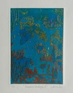 Ets (reliëfdruk) Gertie Mesker - Impressies Dordogne I, Antiek en Kunst, Verzenden