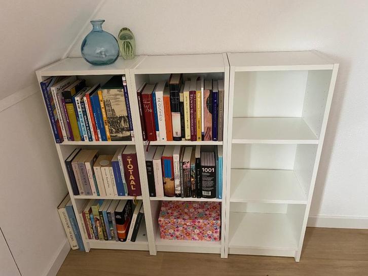 Billy kastjes IKEA wit 3 stuks, Huis en Inrichting, Kasten | Boekenkasten, Zo goed als nieuw, 100 tot 150 cm, 100 tot 150 cm, 25 tot 50 cm