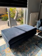 SOFACOMPANY Dylan hocker XL - Velour Lux Navy, Ophalen, 125 cm of meer, 75 tot 100 cm, Zo goed als nieuw