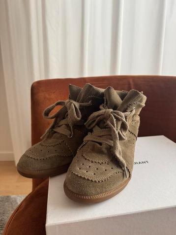 Isabel Marant bobby sneaker khaki taupe - maat 39 zgan beschikbaar voor biedingen