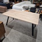 Boomstam Eettafel Tablo Eikenhout, met 2-standen poot Woood, Antiek en Kunst, Antiek | Meubels | Tafels, Ophalen