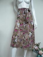 JANE LUSHKA Studio beige rok travelstof bloemen M NIEUW, Kleding | Dames, Rokken, Maat 38/40 (M), Beige, Nieuw, Ophalen of Verzenden