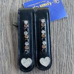 Laarzenclip Zilver Roze Hart Zwart *~*NIEUW*~*, Dieren en Toebehoren, Paardrijkleding, Dames, Dressuur, Nieuw, Ophalen of Verzenden