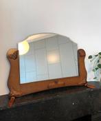 Vintage spiegel met bewerkte lijst, 50 tot 100 cm, Minder dan 100 cm, Ophalen of Verzenden, Ovaal