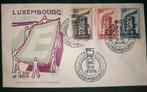 Europapa! Fdc 1e dag envelop Luxemburg 1956 CEPT, Postzegels en Munten, Postzegels | Eerstedagenveloppen, Beschreven, Ophalen of Verzenden