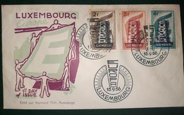 Europapa! Fdc 1e dag envelop Luxemburg 1956 CEPT