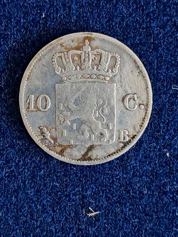 10 cent 1827 B zilver .