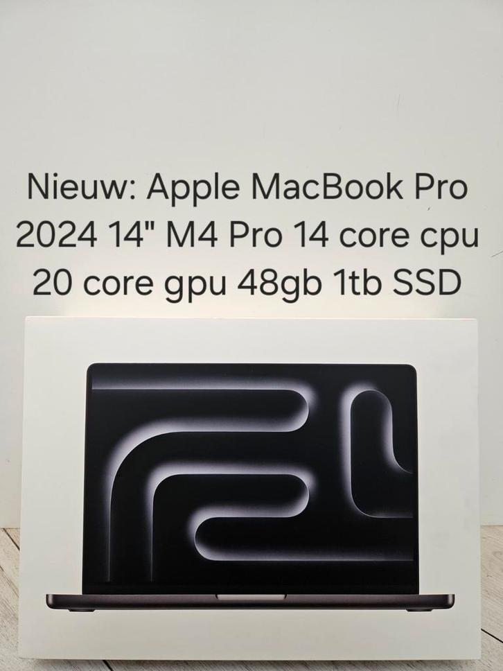 Nieuw: Apple Macbook Pro 2024 14" M4 Pro 14 core 20 core, Computers en Software, Apple Macbooks, Nieuw, MacBook Pro, Overige groottes