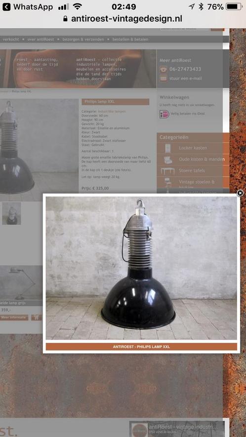 Philips indrustie lamp grootste model XXL, Huis en Inrichting, Lampen | Hanglampen, Gebruikt, Minder dan 50 cm, Verzenden