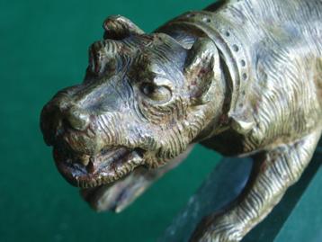 Schitterende antieke sculptuur - Weens brons - Hond beschikbaar voor biedingen