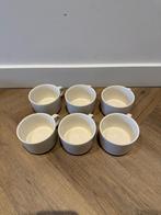 Nieuw 6x Hema Chicago cappuccino new bone wit koffie kop set, Nieuw, Ophalen of Verzenden, Overige stijlen, Kop(pen) en/of Schotel(s)